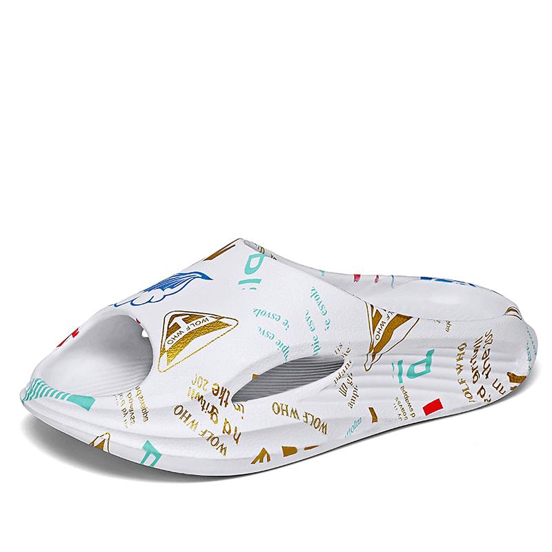 Мода Модные новые сандалии для мальчиков Повседневные модные мужские тапочки летние шлепанцы для улицы пляжные сандалии Легкая мужская обувь для ванной