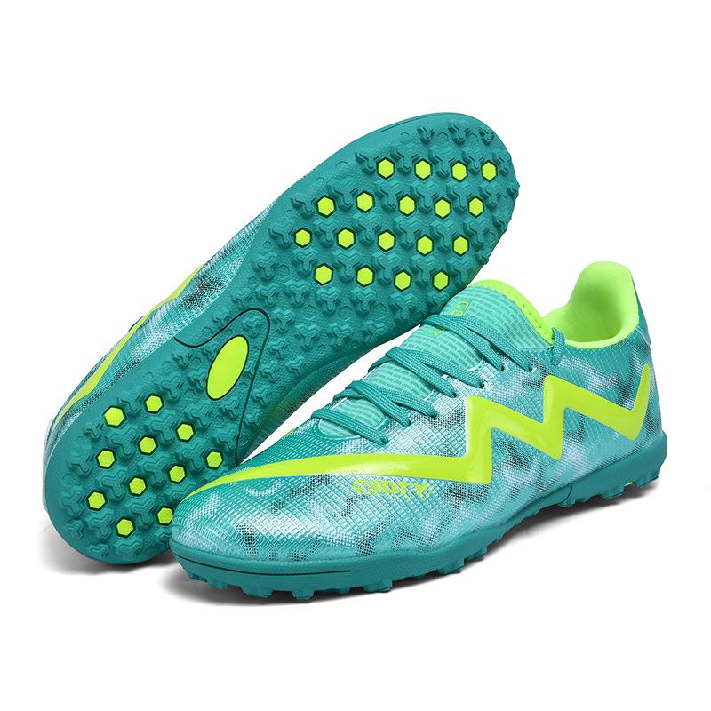 Футбольные бутсы Zhongbang Fly-Woven Дышащие Tf Шипы Искусственный Газон Кожаная Кожа Ноги Мальчики И Девочки Студенты Тренировочные Обувь