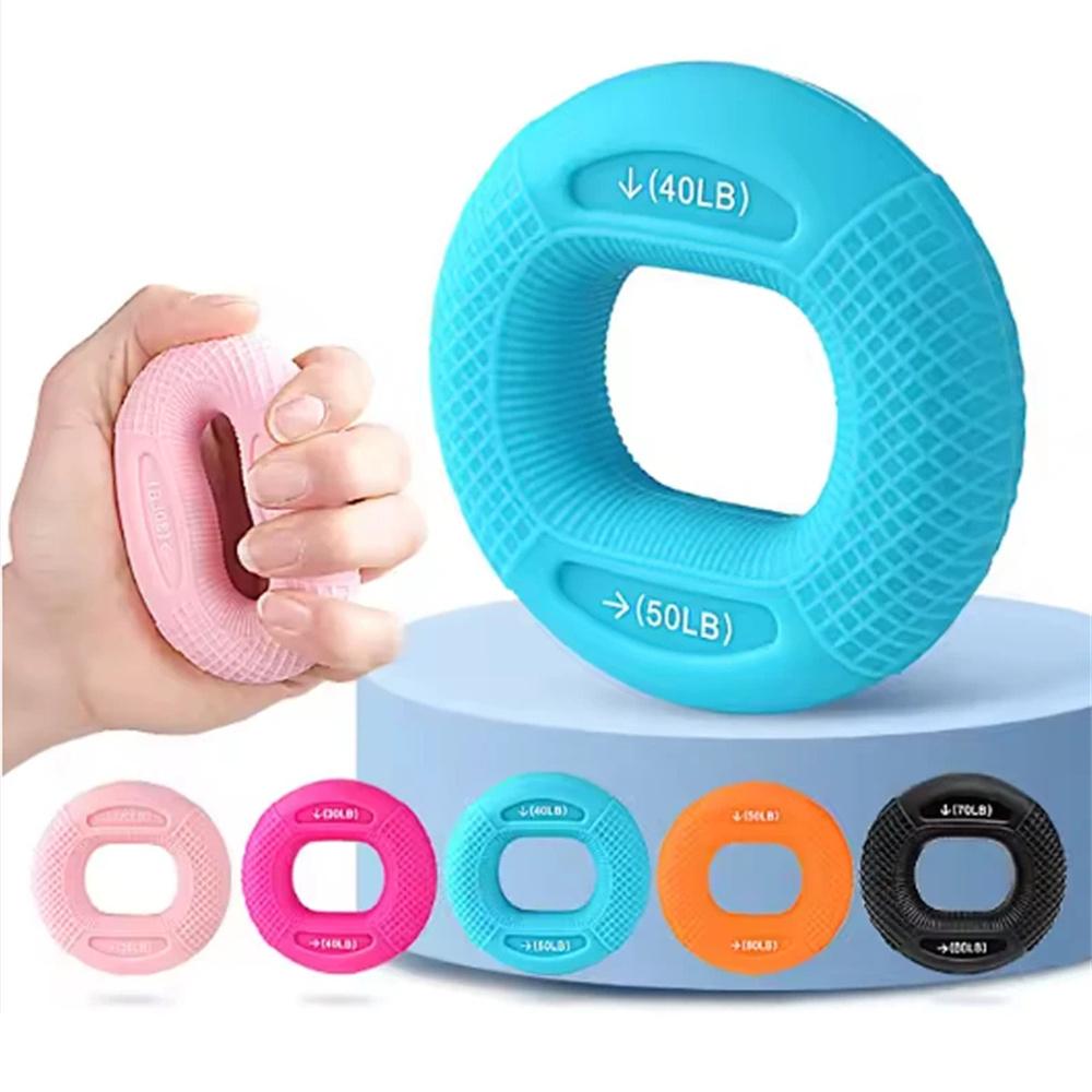 Силиконовый усилитель хвата руки 20-80 фунтов, тренажер для захвата кольца пальца, кистевой эспандер, растяжитель мышц пальцев, облегчение боли в запястье