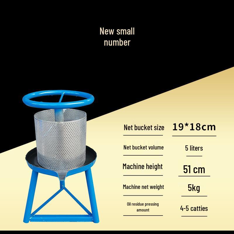 Manual Household Lard Press & Juicer: Small Residue Cake Machine for Oil, Vegetable Water, Chili Oil & Fruit Juice Extraction.