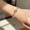 Цветочный браслет с пятилепестковыми цветами, дизайн со вставками, хрустальный браслет, браслеты-шармы для женщин
