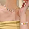 Korean Style Daisy Bracelet Bead Flower Pearls Clavicle Chain Creative Rice Bead Necklace  Girl