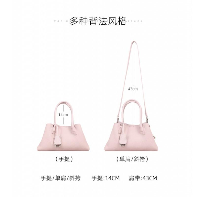 2026 Early New Commuter Fashionable Handbag Niche Simple All-matching Leather Cross-body Bag Large Capacity