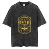 Bee Sunflower Floral Graphic T Shirt Vintage Washed Aesthetic Daisy Tee Women Nature Lover Cottagecore Casual Gift Top  Harajuku