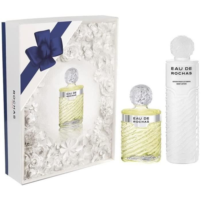 Coffret parfum - Eau de Rochas - Eau de toilette 220 ml - Lait pour le corps 500 ml - Femme