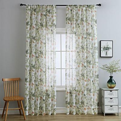 Элегантные прозрачные шторы Цветок груши Хлопково-льняная штора Штора с цветочным принтом Домашнее украшение