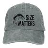 Размер имеет значение Забавный рыболовный дизайн Аксессуары Бейсболка Состаренная потертая шляпа Винтажная подарочная шляпа для активного отдыха