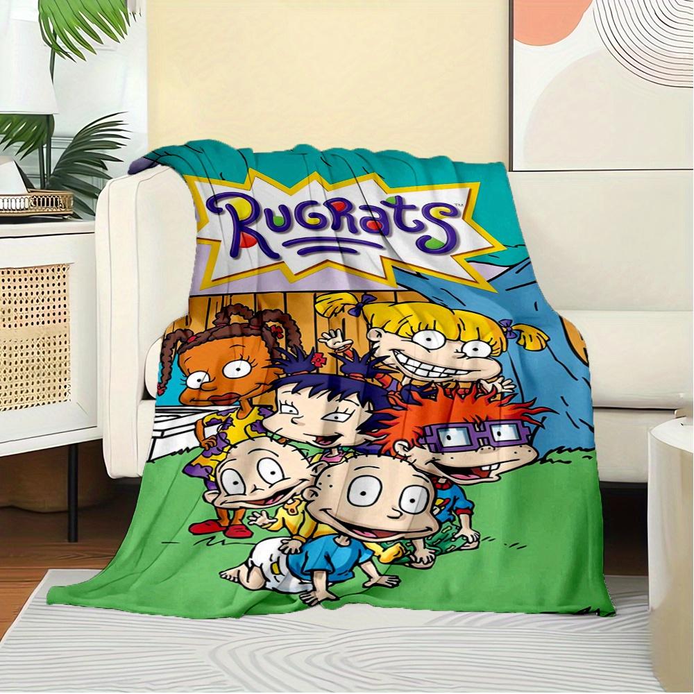 1pc Rugrats,babies,cartoonDigital Print Fleece Blanket - Contemporary Style, Suitable for All Seasons, Perfect for Home, Travel, or Camping