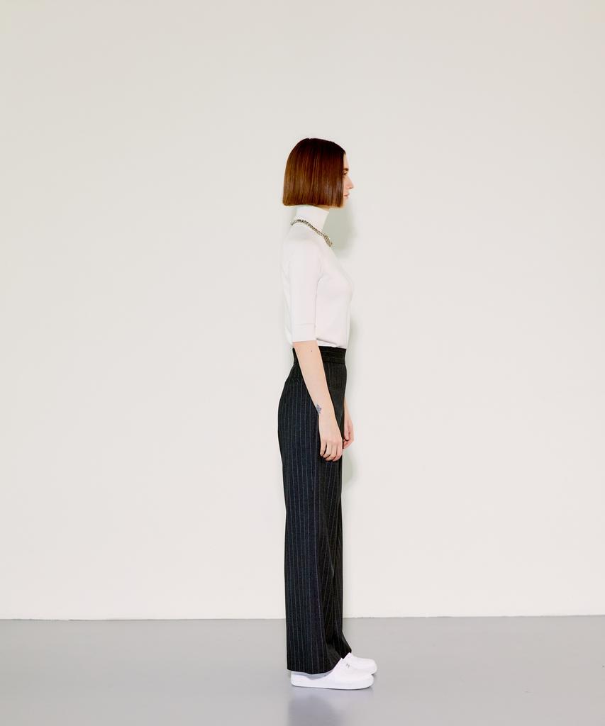 Chaenyuyog High-Waist Wide Pants [Grey]