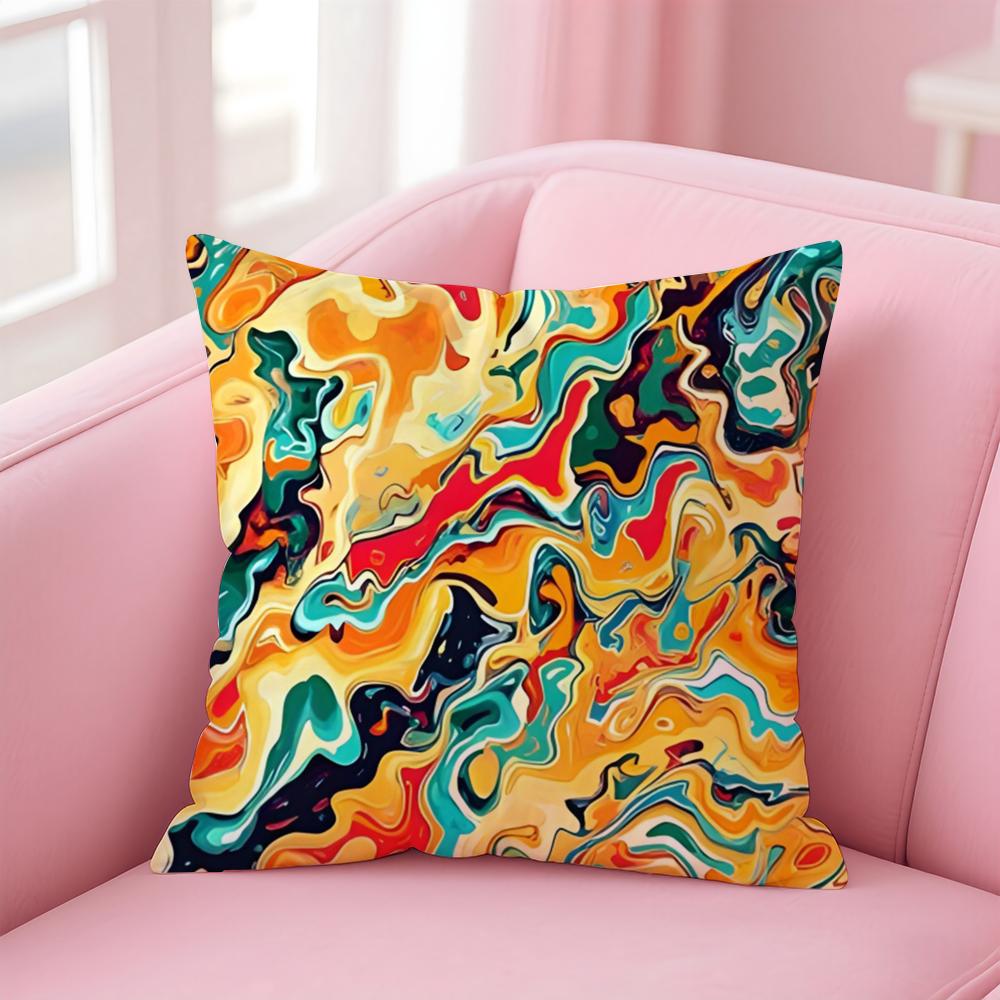 Abstract art JJackson PPollock Cushion Cover Pillow Case Soft Friendly Fabric Concealed Zipper