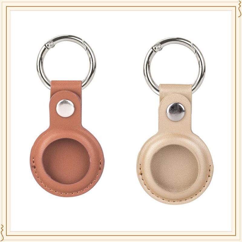 1/2pcs PU Leather Case for Apple Airtags Cover with Keychain Air Tag Holder Animal Tracker Accessories Protective Shell