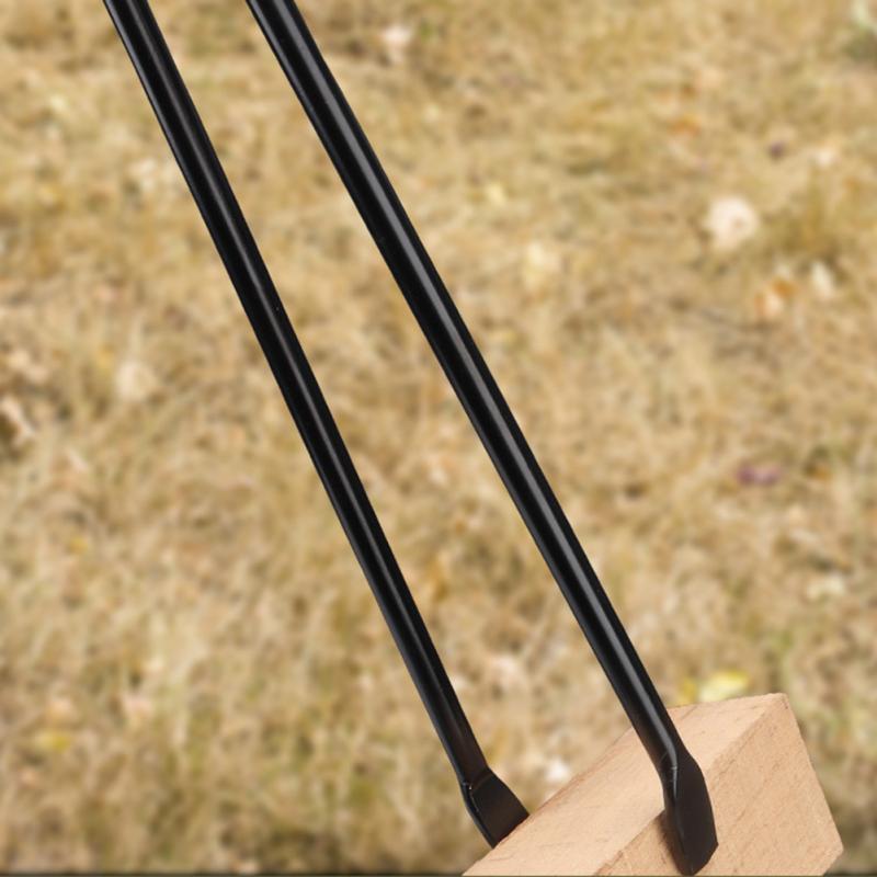 Щипцы для угля с деревянной ручкой, зажим для дров, инструмент, аксессуары для приготовления пищи для кемпинга на открытом воздухе