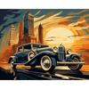 DIY Painting by Numbers City Car Canvas Painting Oil Paint By Numbers Picture Handpaint Number Painting Diy Gift Frame