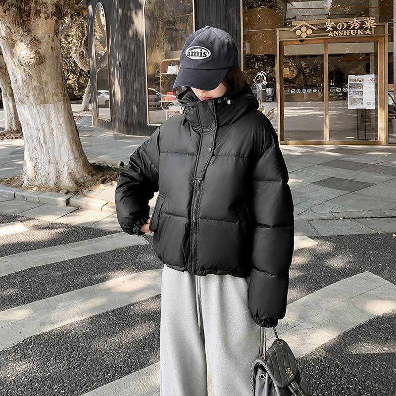 Хлопковая одежда Женская 2025 Зима Новая Хлопковая одежда Трендовый Дизайн с Капюшоном Свободный Иностранная Мода Универсальная Студенческая Хлебная одежда