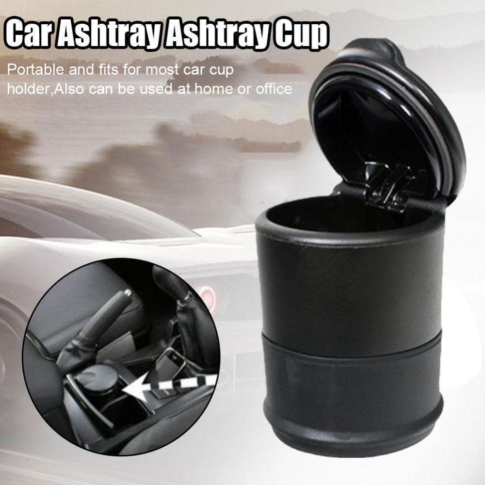 Cylindrical Shape Car Storage Bucket with Lid Mini Storage Box New Car Trash Can Automobile