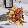 Artificial Flower Exquisite Workmanship Simulation Rose Realistic Faux Silk Flower for Home Wedding Decoration