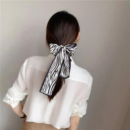 Artistic Style: Multifunctional Houndstooth Silk Headband & Butterfly Hair Scarf
