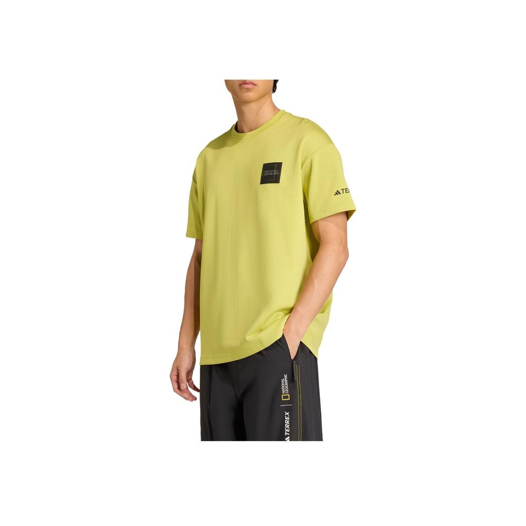Adidas X National Geographic AEROREADY Tee With Back Print Comfortable Fashion Casual Short Sleeve T-Shirt Unisex Tops KC2351