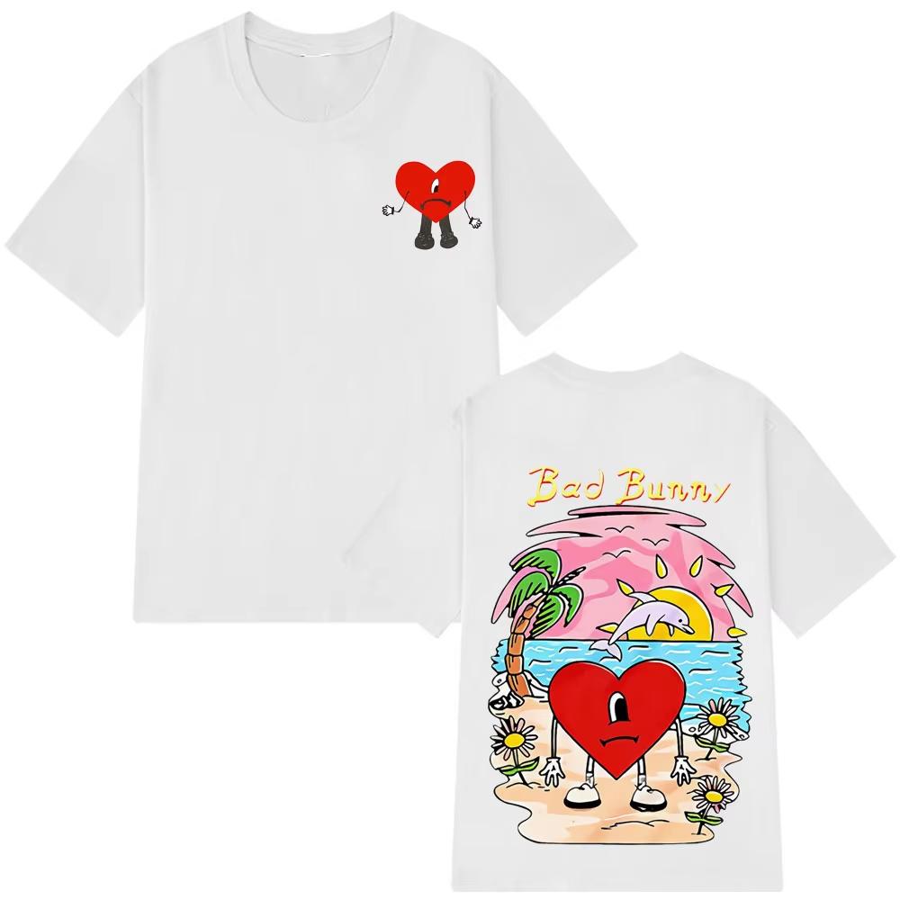 Bad Bunny Un Verano Sin Ti Graphics PrintedT-shirt Men's Clothes Fashion Hip Hop Summer Cotton Oversized T-shirts Women Tops