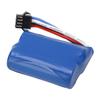 7.4V 1200mAh Литиевая батарея для радиоуправляемой машины 8.88Wh LiPo Батарея Замена со штекером SM 4P для радиоуправляемых машин-краулеров Синий