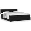 Ottoman Bed with Mattress Black 200x200 cm Velvet
