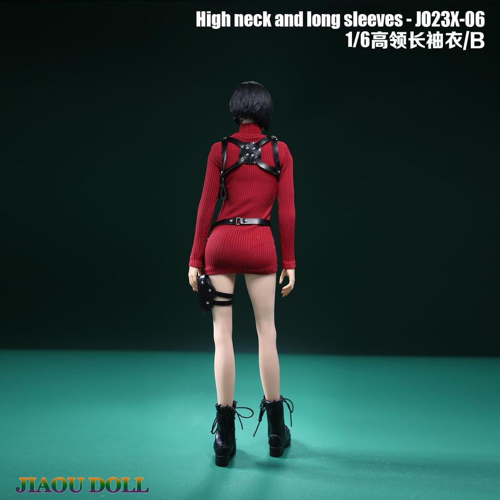 Toys and Hobbies Scale Action Figure Beautiful Sexy Woman Office Lady OL Fits TBLeague Body Long Sleeve High Neck Dress Skirt and Pistol Holster