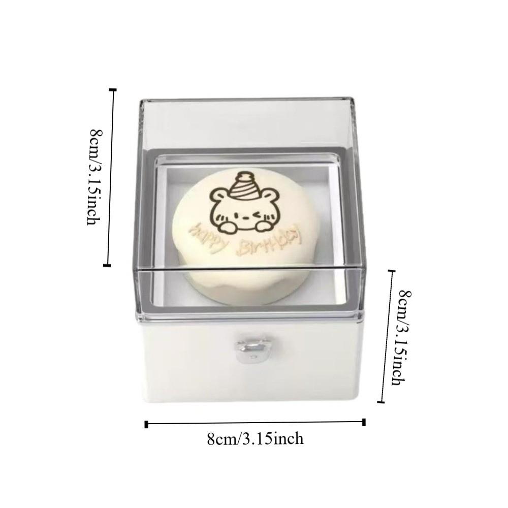 Valentine Bear Flip Ring Box Storage Box Girlfriend Gift Mini Cake Gift Boxes Jewelry Ring Display Birthday Gift Packaging Box
