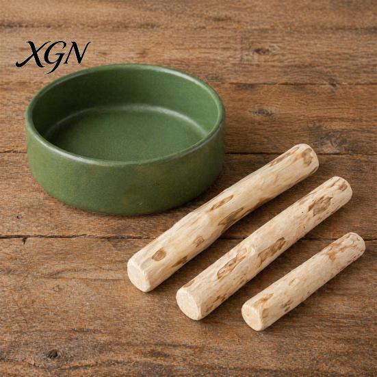 Interactive Dog Toys for Indoor Play Coffee Wood Chew Toy, Wooden Puppy Teething Natural Anxiety Relief Stick, Dental Health Toy Small Medium