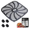 7QT Metal Liners Metal Pots Liners Metal Air Fryers Tray Square Air Fryers Plate Air Fryers Accessory for Cooking