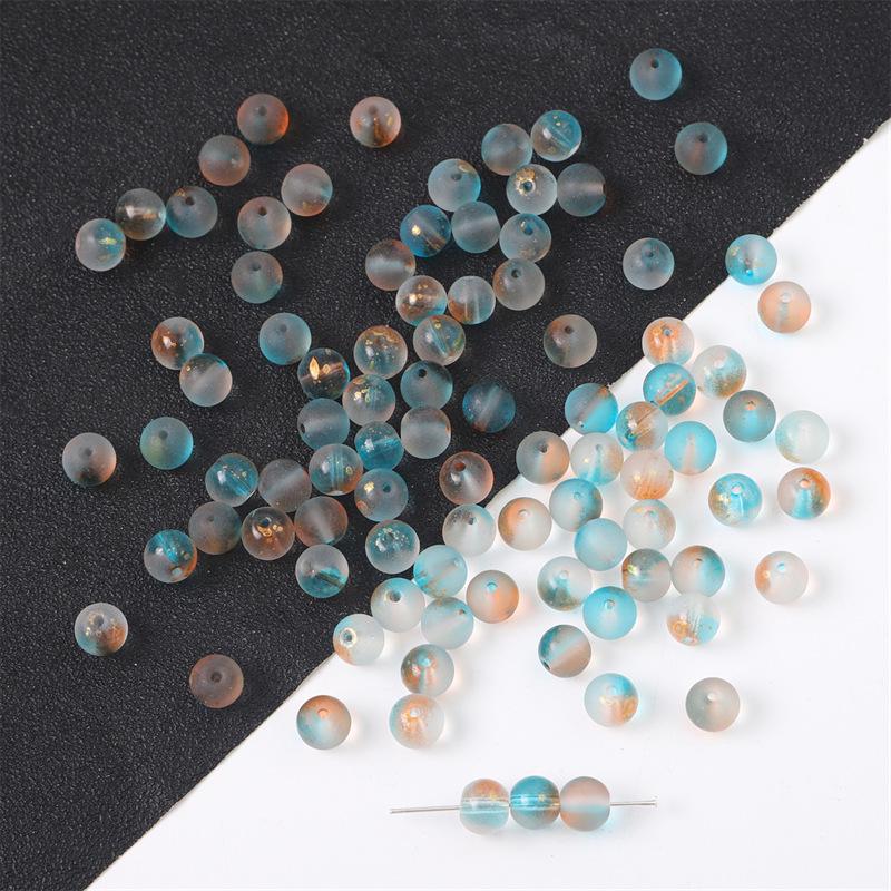 Аксессуары для украшений своими руками: 50 матовых стеклянных бусин с золотым порошком для ожерелий, браслетов, сережек