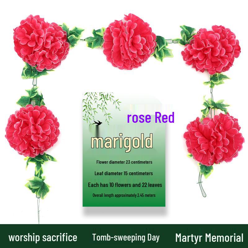 Искусственные хризантемы для кладбища и мемориального декора - Шелковое и пластиковое подвесное цветочное украшение