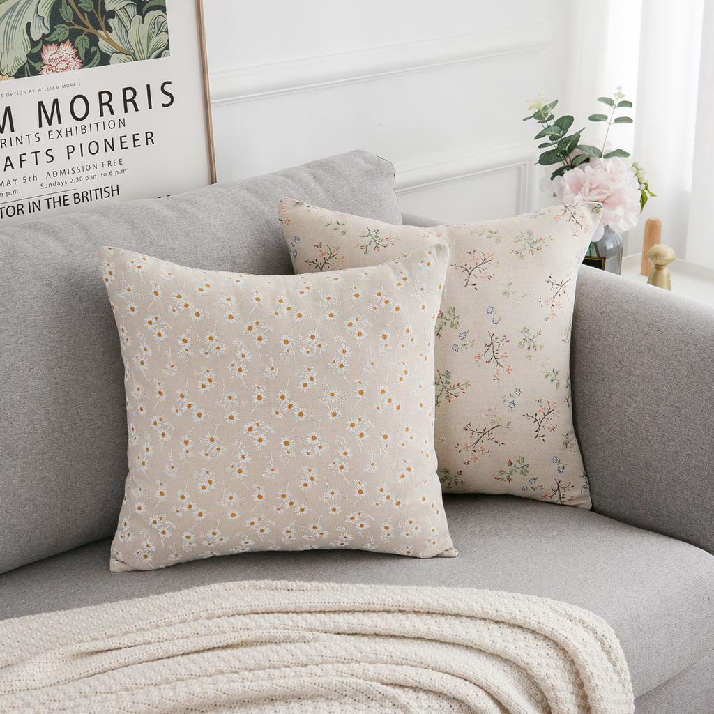 Чехол на одну наволочку 45X45 см, чехол для диванной подушки, маленький свежий чехол с принтом, чехол для подушки без сердечника