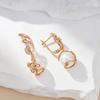 1 Pair Rose Gold Color Zircon Imitation Pearl Long Earrings for Women Wedding Daily Wear Fine Jewelry