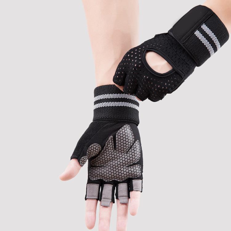 Coexistence 2026 Custom Logo Unisex Sports Bodybuilding Training Cycling Gym Weightlifting Fitness Half Finger Polyester Running