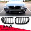 New Look Car Grille Grill Front Kidney Glossy 2 Line Double Slat For BMW 3 Series F30 F31 F35 2011- Car