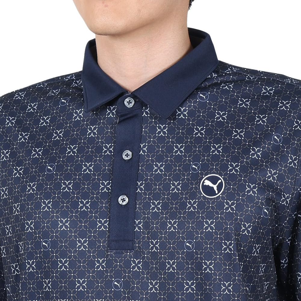 Рубашка для гольфа GOLF Pure Monogram Deep Sky [PUMA] Поло/626275 Мужская Темно-синий/Сланцевый