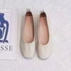 Модная обувь для женщин Мокасины Белые женские балетки Квадратный носок Роскошная кожа Повседневные Новинки Предложение Дешевая Ликвидация Роскошный Бренд