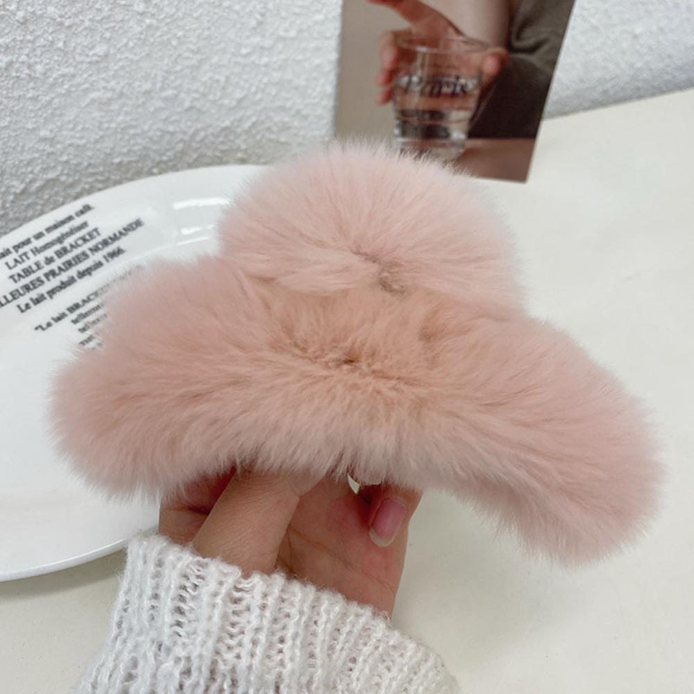 Ball All-match Korean Style Hair Clip Leopard Grasp Clip Female Hair Accessories Plush Hair Claw