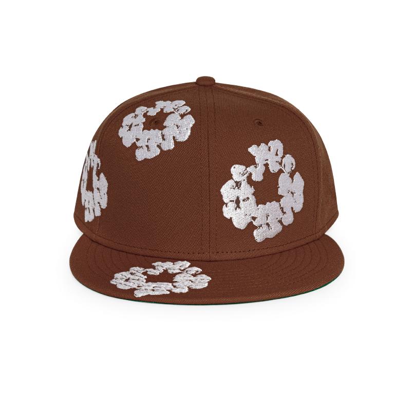 European and American Unisex INS Embroidered Kapok Flower Pattern Duckbill Hat Trendy Versatile Hat