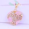 Creative Crystal Rose Alloy Heart Keychain - Women's Bag Accessory & Couple Pendant