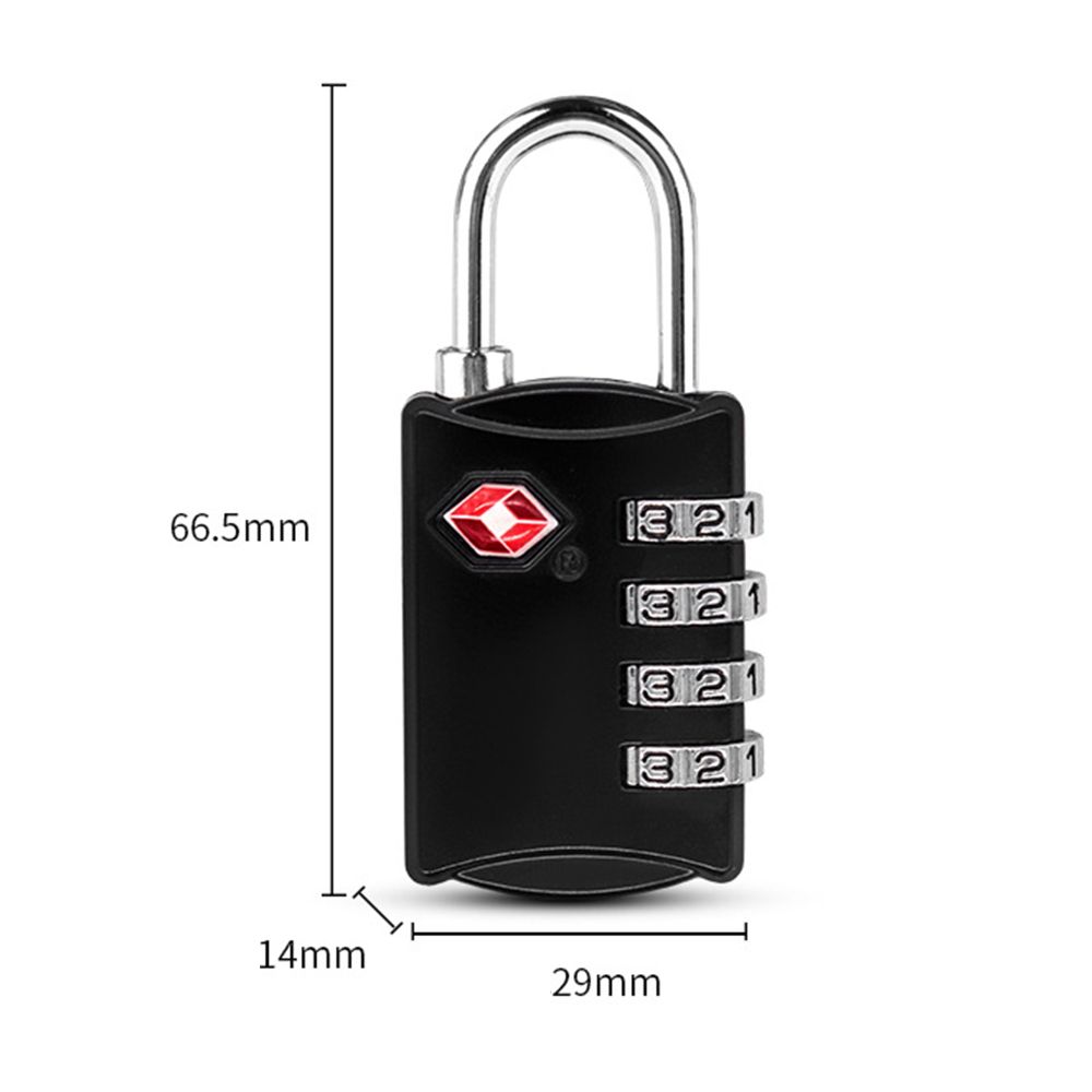 Protection Security 4 Digit Combination Lock TSA Customs Lock Anti-theft Safely Code Lock