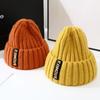 Long Label Knit Beanie Soft Crochet Hat New Winter Hat  Men Women