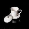 Zhongjingtang Bone China Lidded Tea Cup with Saucer