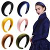 Цветная повязка на голову Бархатные аксессуары для волос Широкий обруч для волос Губчатые обручи для волос Обруч Лента Бархатная повязка на голову