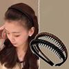 Korea Fashion Simple Braided Headbands Women New Flocking Face Wash Toothed Hair Hoop Headwear Hair Accessories