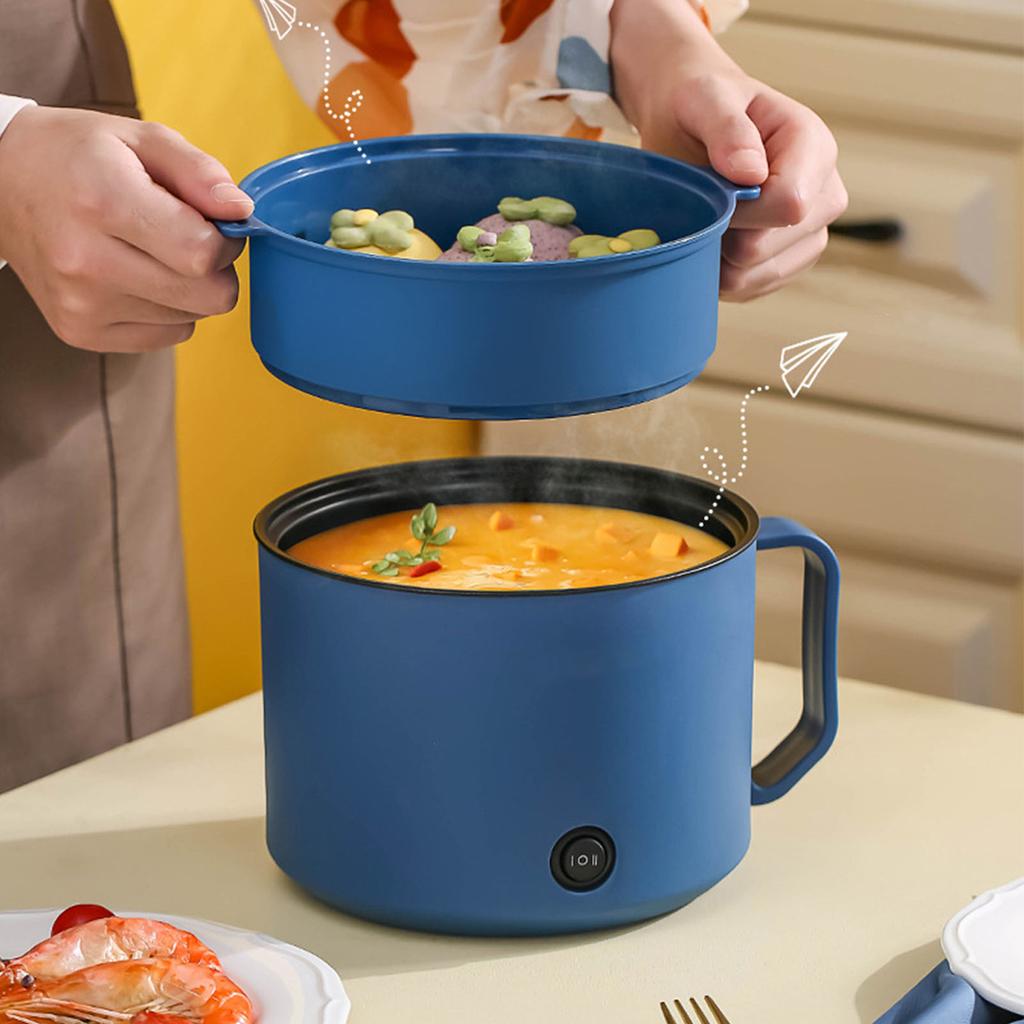 Mini Electric Cooker Non-stick Cooking 1-2 People Single/Double Hot Pot Steamer Hot Pot Multifunction Electric Cooker for Home
