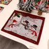Insulation Christmas Table Mats Placemat Ornament Crossweave Woven Plate Mats Christmas Placemat