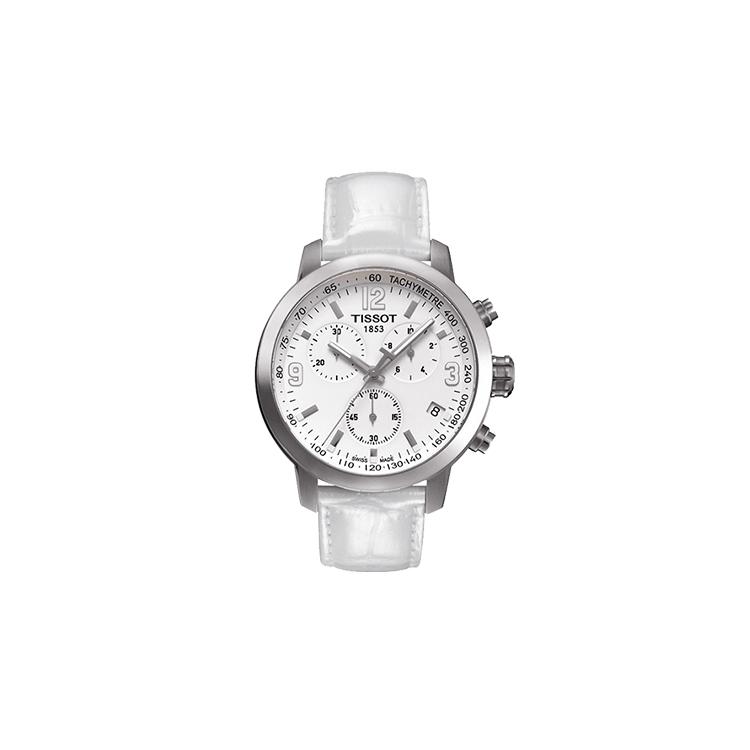 Tissot Мужские часы 200м Водонепроницаемые Кварцевый механизм 42мм Белый циферблат Корпус из нержавеющей стали T055.417.16.017.00