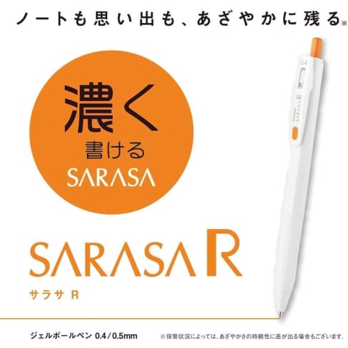 Стержень для гелевой шариковой ручки Zebra Sarasa R JRV-0.4, красный, 10 штук B-P-RJRV4-R