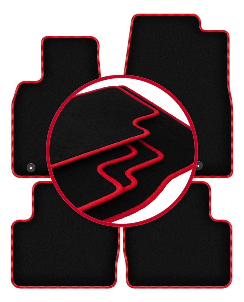 Velour Floor Mats With Piping For: Mazda 3 Iv Hatchback, Sedan (2019-)